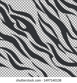 
Seamless pattern.Tiger stripes on a white background.Modern design of clothes.Print on the fabric for clothes on vinyl, on paper.Vector