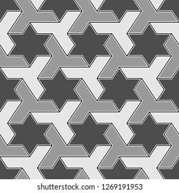 Seamless pattern.Tribal wallpaper. Tribe motif. Ethnic ornament. Ancient mosaic. Digital paper, web design, textile print. Embroidery backgroundEthnical image. Folk backdrop. Vector art work.