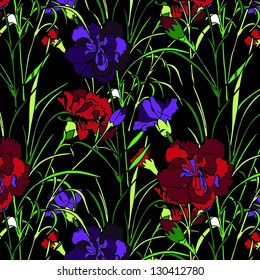 seamless pattern,tropical flowers,floral pattern,chic vectors,sweater print pattern