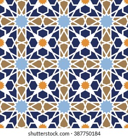 Seamless pattern.Vector abstract background.Arabic islamic motif,Geometrical ornament.Vector muslim,traditional mosaic backdrop.Vintage wallpaper,religious linear texture,polygon template set
