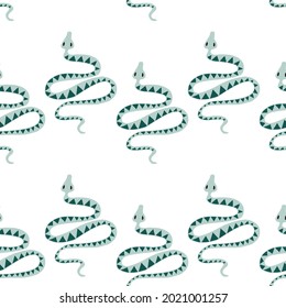 Seamless pattern.Vector illustration. Drawing of snakes