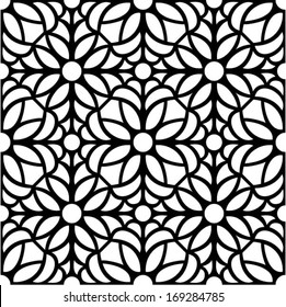 seamless pattern,vector illustration in stained glass window style