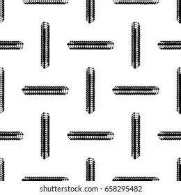 Seamless pattern.Vector repeating texture. Black and white decorative background made of dotted line.