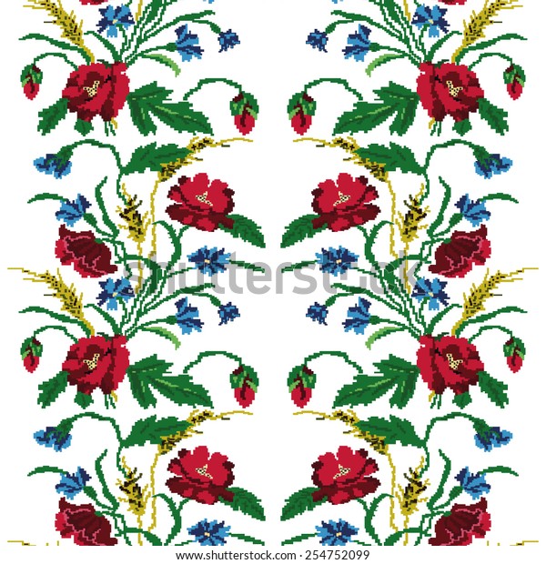 Seamless Patternwallpapers Textilecolor Bouquet Flowers Images, Photos, Reviews