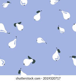 Patrón sin foco. Las lágrimas blancas en fondo azul. Ilustración vectorial
