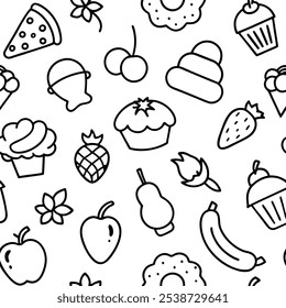 seamless pattern-with hand drawn doodles