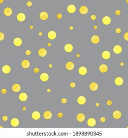 Vitamina amarilla sin foco en un fondo gris. Ilustración vectorial.