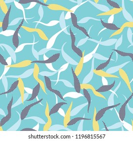 seamless patties with checks  pattern on blue background