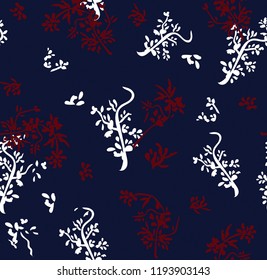 seamless patties pattern on navy background