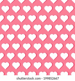 Seamless pattren with hearts, maiden vector background