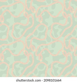 Seamless pattrn with wavy lines in camouflage style
