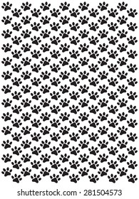 Seamless paw background