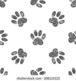 Seamless paw pattern