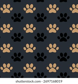 seamless paw print pattern design