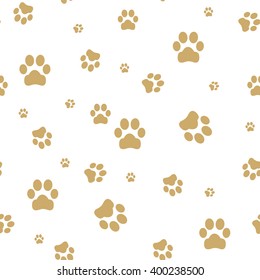 Seamless paw, web icon. vector design