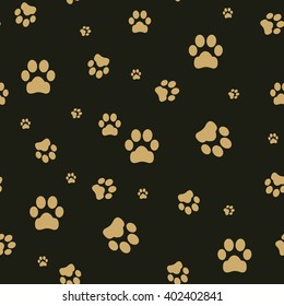 Seamless paw, web icon. vector design. seamless footprint wallpaper