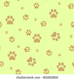 Seamless paw, web icon. vector design. seamless footprint wallpaper