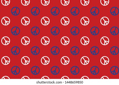Seamless Peace Icon Pattern with Various Colors. Eps 10