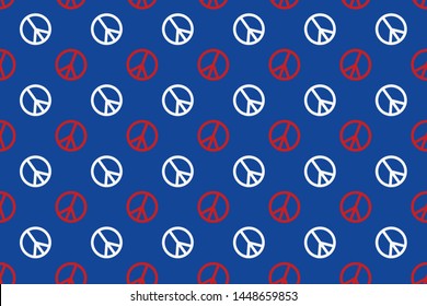 Seamless Peace Icon Pattern with Various Colors. Eps 10