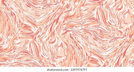Seamless peach fuzz color brushstroke vector pattern design. color of the year 2024