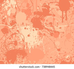 Seamless peach ink splatter pattern from the Flat UI palette