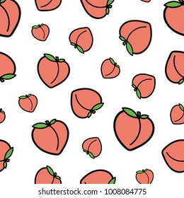 Seamless Peach Repeat Pattern