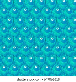 Seamless peacock vector background pattern tile