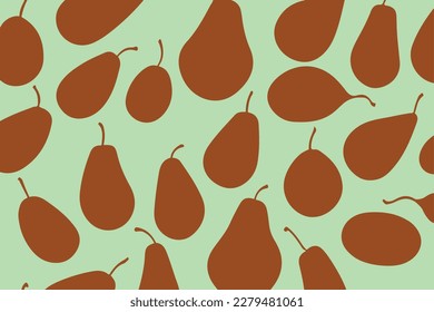 Seamless Pear Pattern - Beautiful Fruit Design for Kitchen and Food Backgrounds