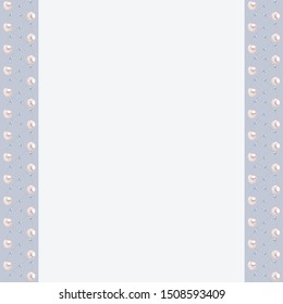 Seamless pearl background with vertical borders. Vector template for wedding invitation, greeting card and any design decoration.