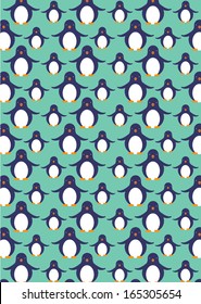 seamless penguin vector/illustration