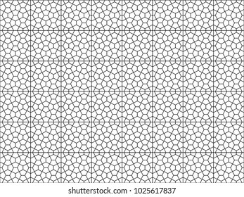 Seamless pentagon shape pattern vector. Tile design black on white. Design print for tile, fabric, textile, wallpaper, background. Set 2