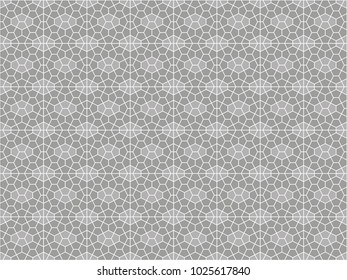 Seamless pentagon shape pattern vector. Tile design grey on white. Design print for tile, fabric, textile, wallpaper, background. Set 20