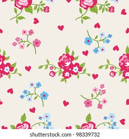 Seamless peony wallpaper pattern. Vector background