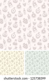 Seamless perfumes pattern. vector