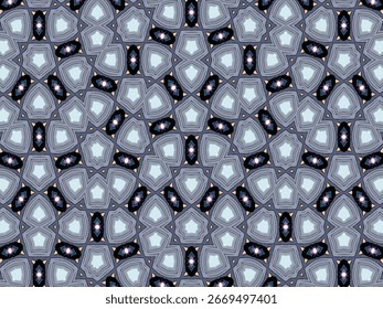 Seamless Perspective Art Texture Geometric Graphic Background Wallpaper Luxury Symmetric Visual Cloth Textile Fabric Design Endless Interior Decoration Fashion Digital Template Shape Tile Pattern.