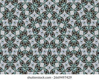 Textura de arte de Perspectiva sin costuras Fondo gráfico geométrico Fondo de pantalla Luxury Symmetric Visual Cloth Textile Diseño de tela Decoración interior sin fin Moda Plantilla digital Forma de azulejo Patrón.