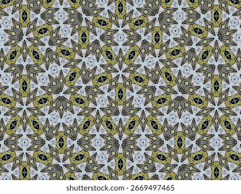 Textura de arte de Perspectiva sin costuras Fondo gráfico geométrico Fondo de pantalla Luxury Symmetric Visual Cloth Textile Diseño de tela Decoración interior sin fin Moda Plantilla digital Forma de azulejo Patrón.