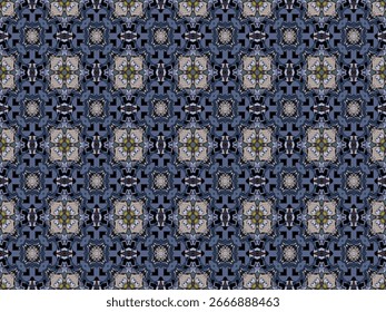 Seamless Perspective Decoration Textile Visual Design Luxury Wallpaper Interior Cloth Symmetric Fashion Digital Template Shape Tile Texture Endless Graphic Art Fabric Geometric Background Pattern.
