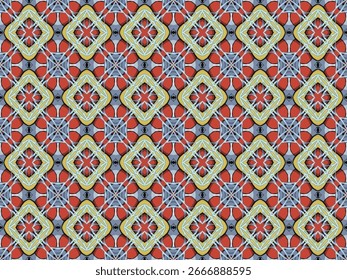 Seamless Perspective Decoration Textile Visual Design Luxury Wallpaper Interior Cloth Symmetric Fashion Digital Template Shape Tile Texture Endless Graphic Art Fabric Geometric Background Pattern.