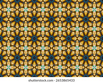 Seamless Perspective Texture Decoration Endless Luxury Cloth Fashion Digital Art Tile Interior Graphic Geometric Textile Background Wallpaper Fabric Design Visual Template Shape Symmetric Pattern.