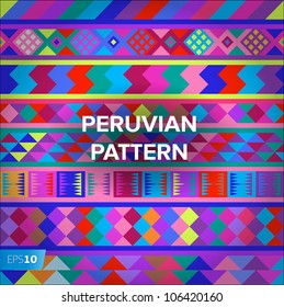 Seamless peruvian pattern, vector image.