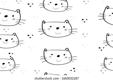seamless pet pattern vector design 