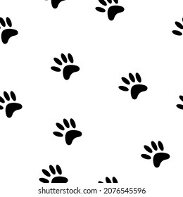 Seamless Pet Paw pattern background dog or cat illustration. Creative texture for fabric,
wrapping, textile, wallpaper, apparel. Surface pattern design.
