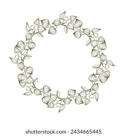 Seamless physalis pattern. Ornament for scrapbooking, prints, clothes, fabrics, textiles, packaging.