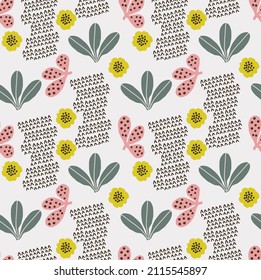 Seamless Picture Lined Abstract Picture Multicolored Flowers Colorful Multicolored Wallpaper Making Artwork Gift Paper Fabric Pattern Abstract Image Graphic Illustration Vintage Design Art