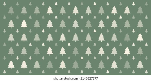 Seamless Pine Trees Texture - Vector Background Design