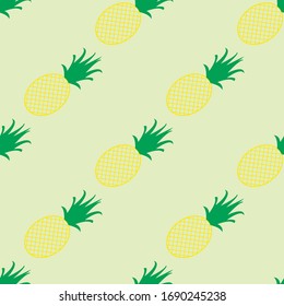 seamless pineapple art vector pattern. simple vector illustration.