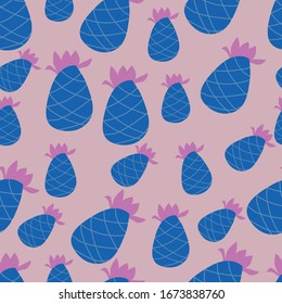 Fondo de piña transparente. Piña madura en un fondo rosa con una hoja verde.