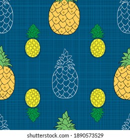 Seamless pineapple seamless pattern background