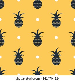Seamless pineapple pattern background,Vector  